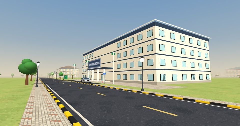 The Senate Building on campus in Campus Sim